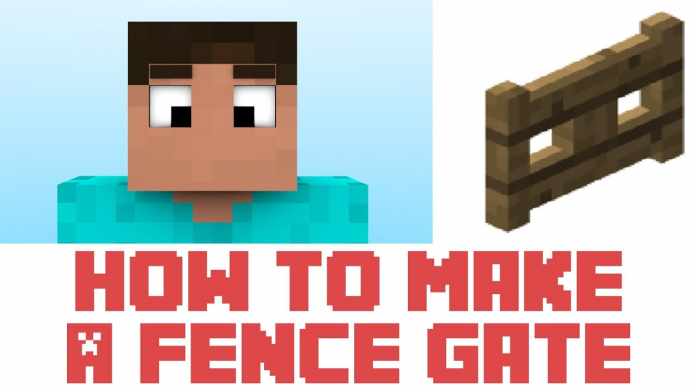 how to make a fence gate in minecraft